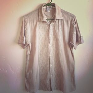 Cool cotton short sleeve button front shirt